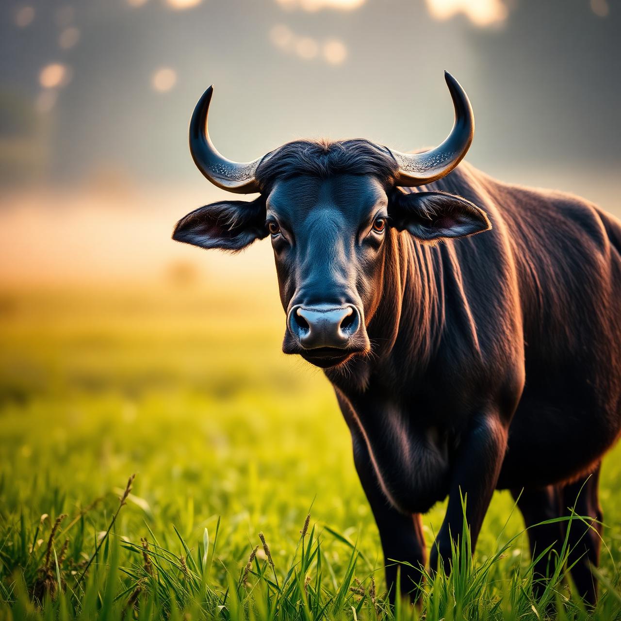 Free-grazing Murrah buffalo